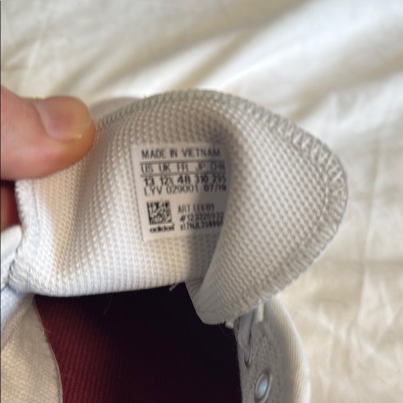 Adidas Gray and Red Sneakers Classic Style - Picture 3 of 4